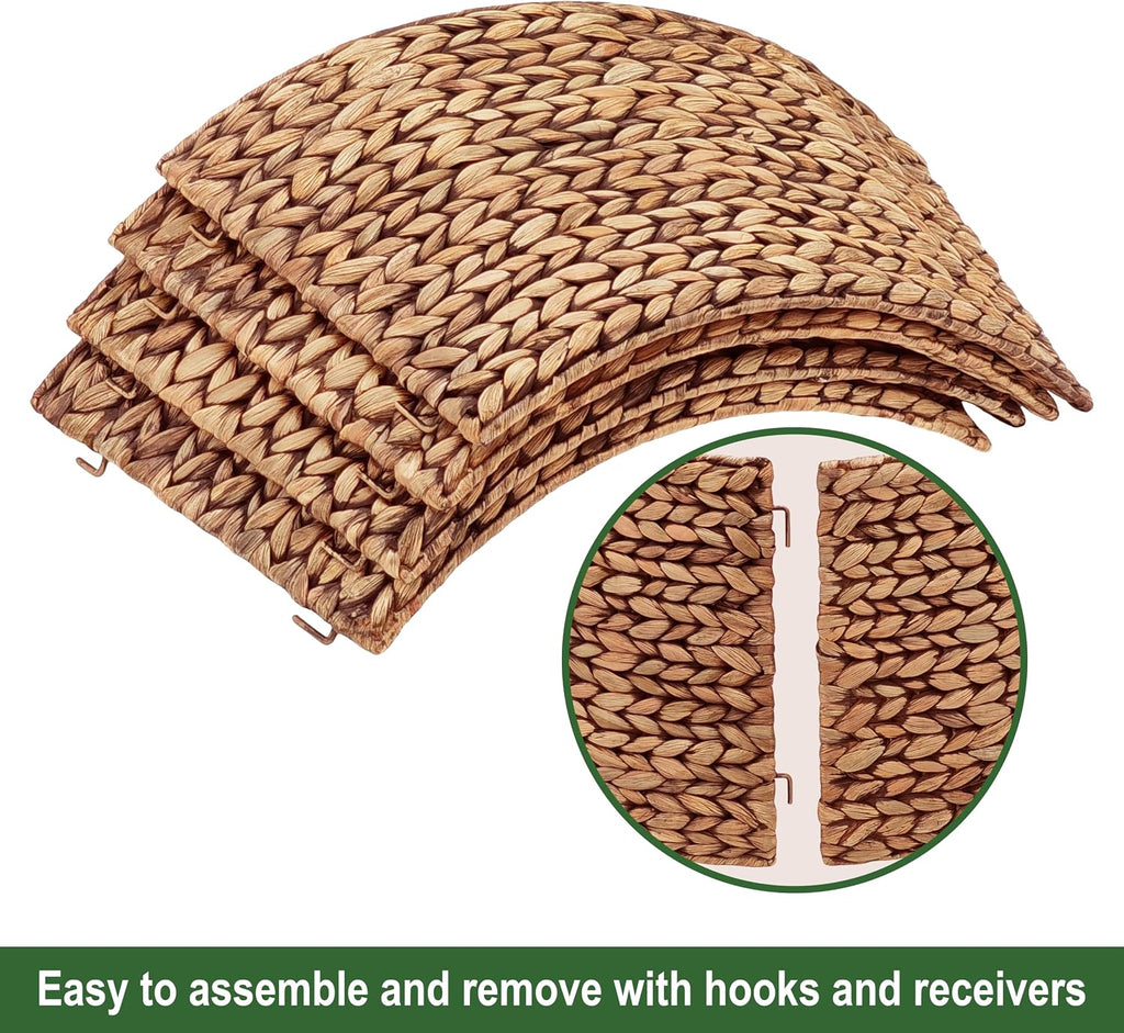 Rattan Christmas Tree Collar, Brown Wash, 24 inch