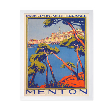 Master Travel Poster - Vinateg Menton France Wall - The Pearl of France - Paris, Lyon, Mediterranee - Great Wall