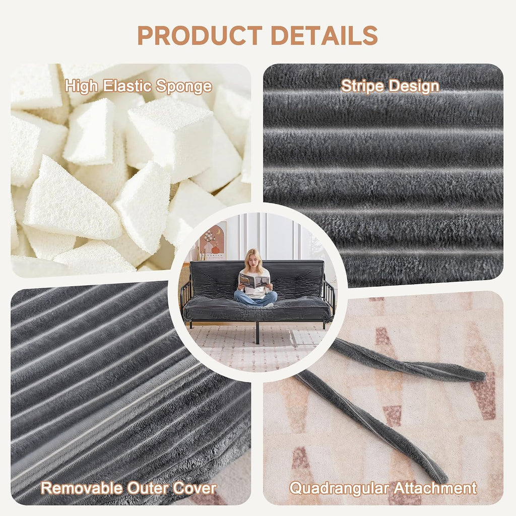 Futon Mattress 8", Foldable Floor Mattress (Frame Not Included)