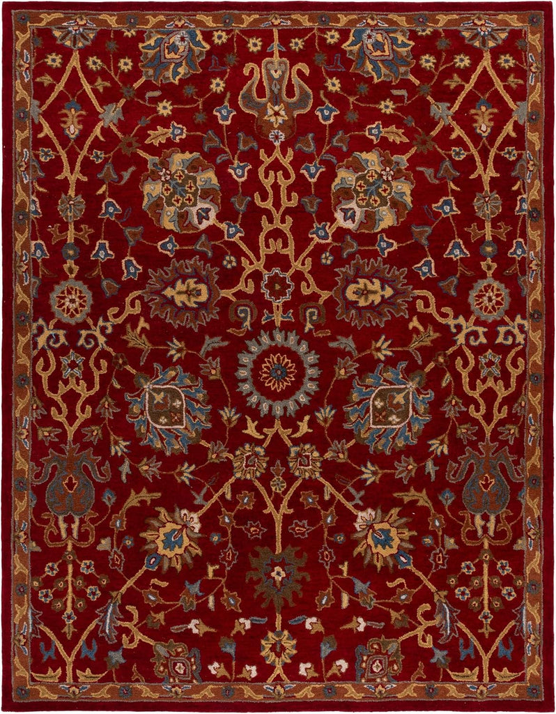 Heritage Area Rug - 9' x 12', Red, Handmade Traditional Oriental Wool