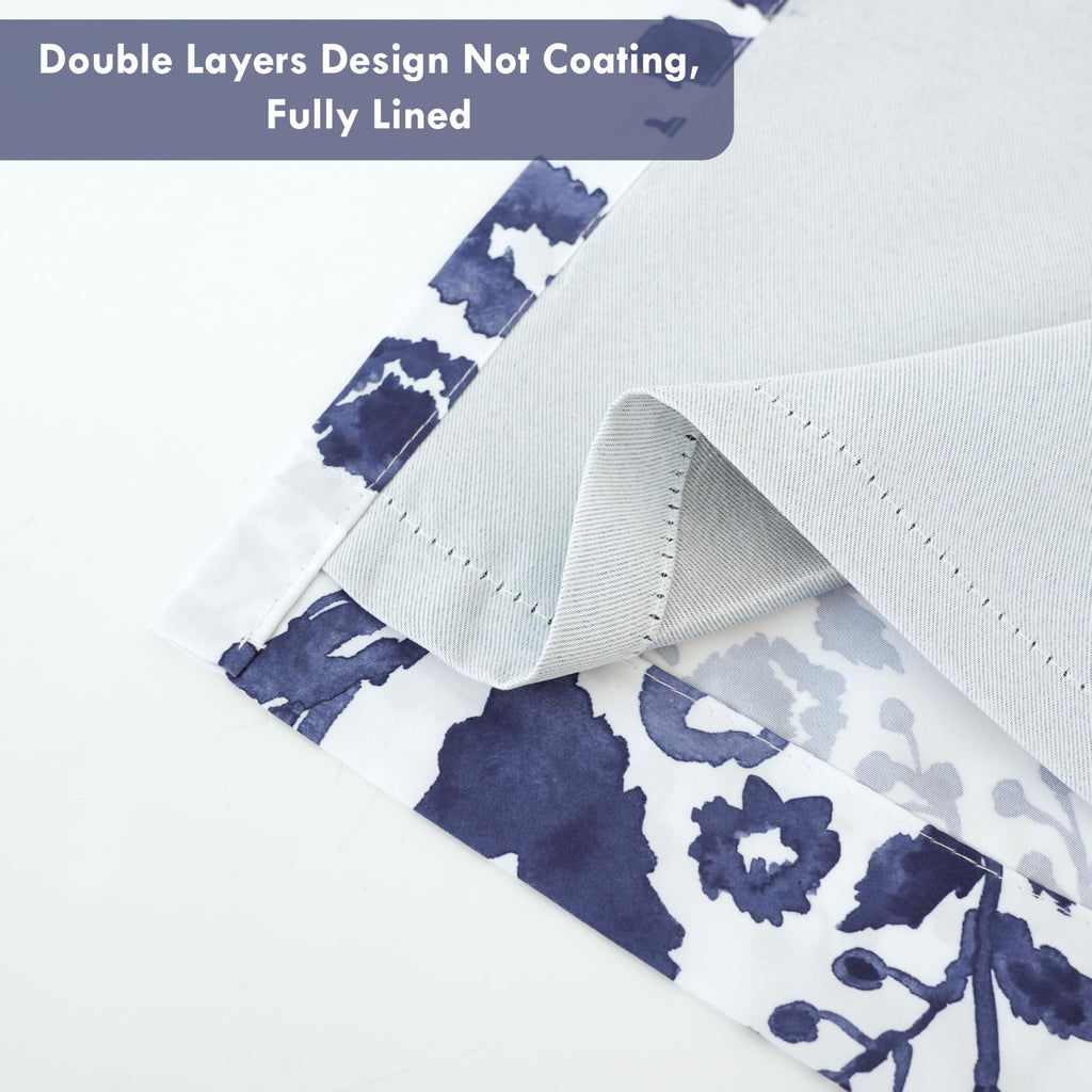 Julia Lined Valance Double Layer Thermal Insulated Room Darkening Blackout Valances 3 Inch Rod Pocket Window Valance