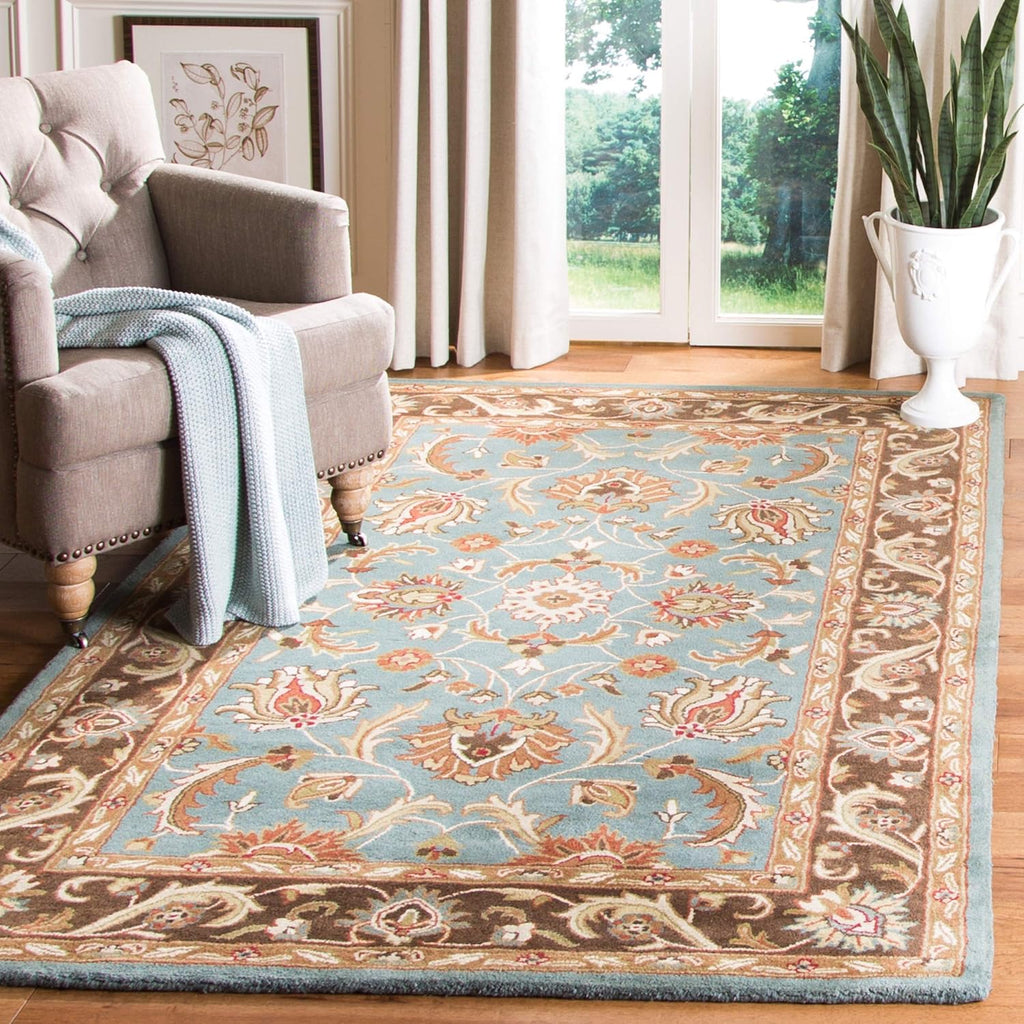 Heritage Area Rug - 9' x 12', Blue & Brown, Handmade Traditional Oriental Wool