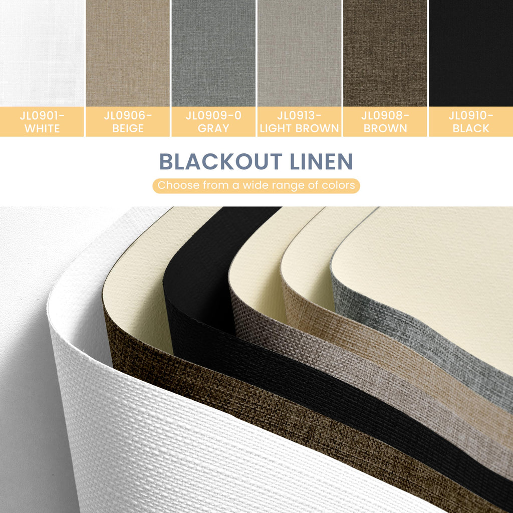 Motorized Roller Blinds - 100% Blackout Smart Electric Shades with Remote, Compatible with Alexa/Google Home/HomeKit