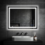 24"x 36" LED Bathroom Mirror with Lights, Anti-Fog, Dimmable, Lighted Vanity Mirror with Tempered Glass, Memory