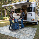 Outdoor & Indoor Area Rug 5'x8', Waterproof, Non-Shedding, Easy Cleaning, Boho Mat for Patio, Living