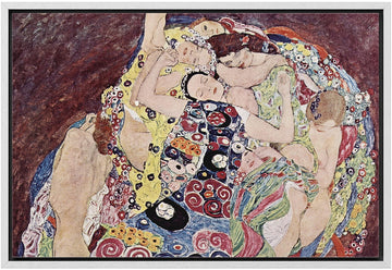 Framed Canvas Print Wall Art The Virgin by Gustav Klimt People Historic Illustrations Fine Art Traditional Scenic