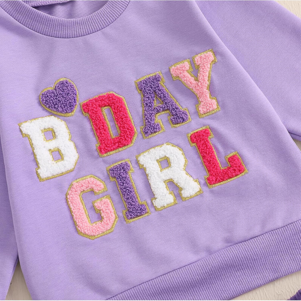 Toddler Baby Girl Birthday Outfit Birthday Girl Shirt Tutu Skirt