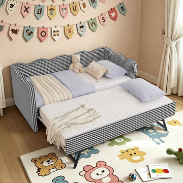 Full Size Upholstery Daybed with Trundle and Usb Full to King Design a Mknz