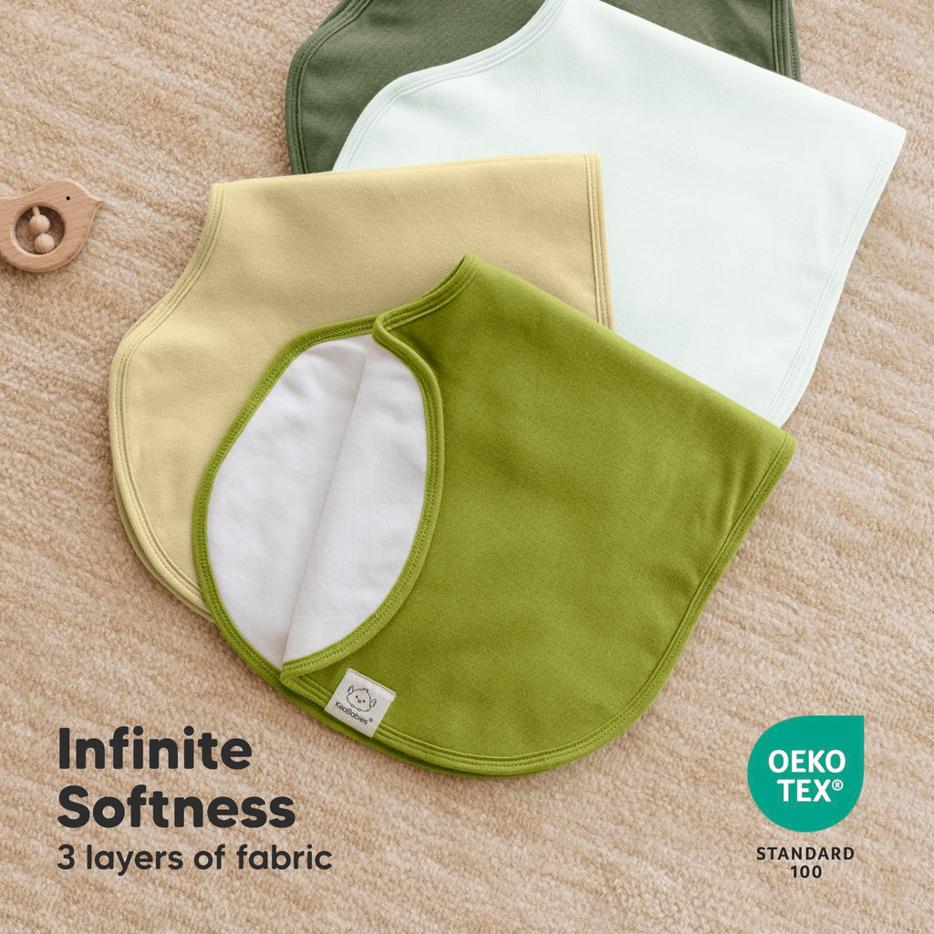 4-Pack Baby Burp Cloths Baby Girl, Boy, Organic Cotton (Palms)