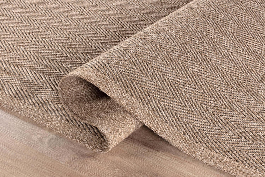 Easy Jute Rug, Indoor Outdoor Natural Color Fiber Area Rugs Patio Rug Herringbone Seagrass Woven Design