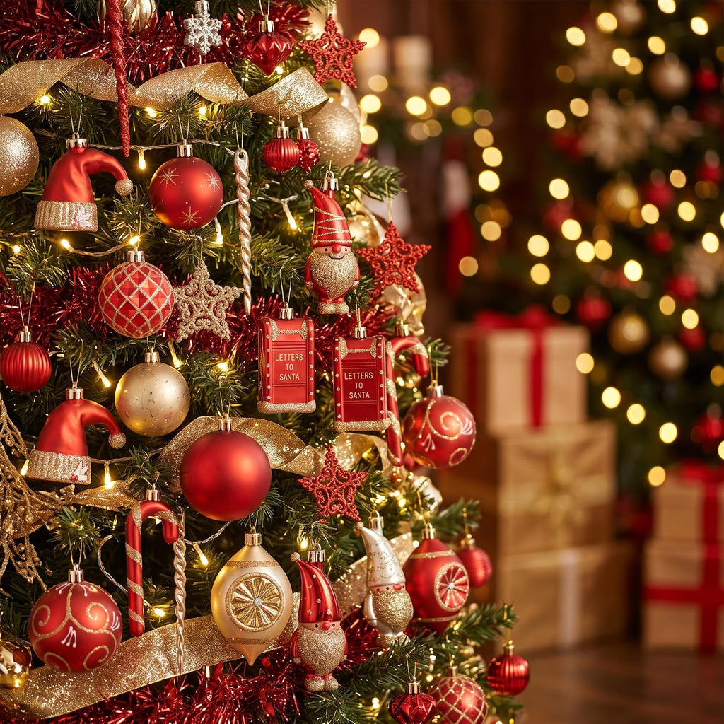 100ct Christmas Ball Ornaments Tree Decorations Set