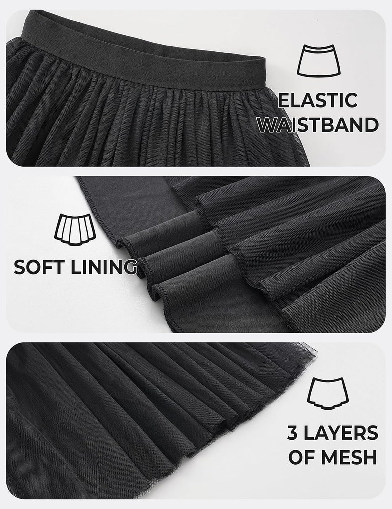Girls Tulle Skirts A-line Mesh Skirt Long Tutu Skirts for Girls
