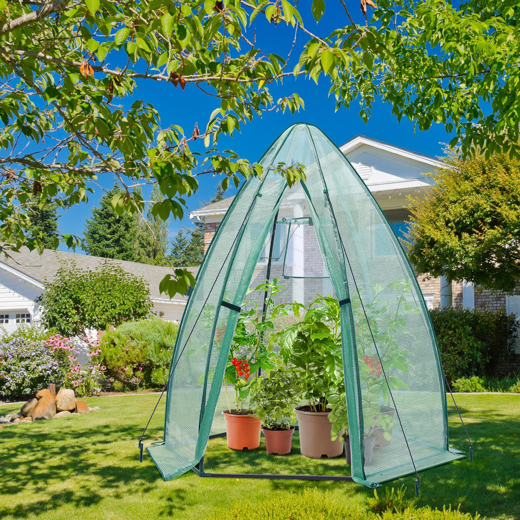 Portable Plant Protector from Animals, Greenhouse for Outsides with Durable PE Cover, Heavy Duty Green House with