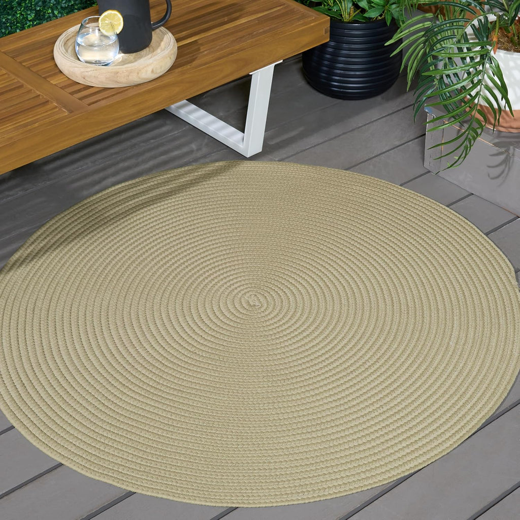 Braided Indoor/Outdoor Washable Oval Rug 3x5, Sage BRD315W