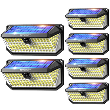 416 LED Solar Lights Outdoor Motion Sensor Waterproof 4200lm, 6 Pack
