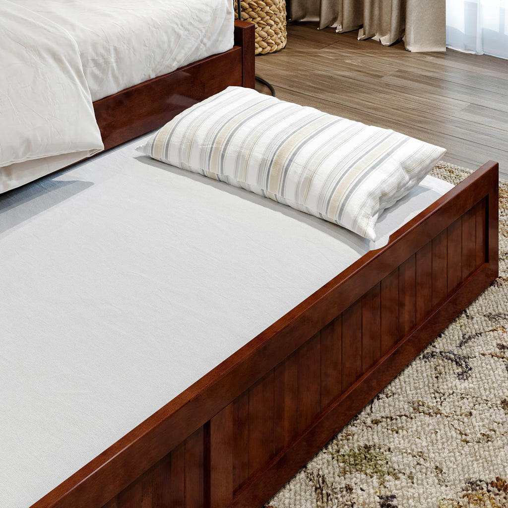 Cambridge Twin Wood Daybed with Twin Trundle, Walnut