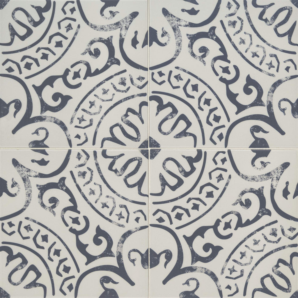 Indigo Encaustic Glazed Porcelain Wall Tile Kitchen Sample Flooring