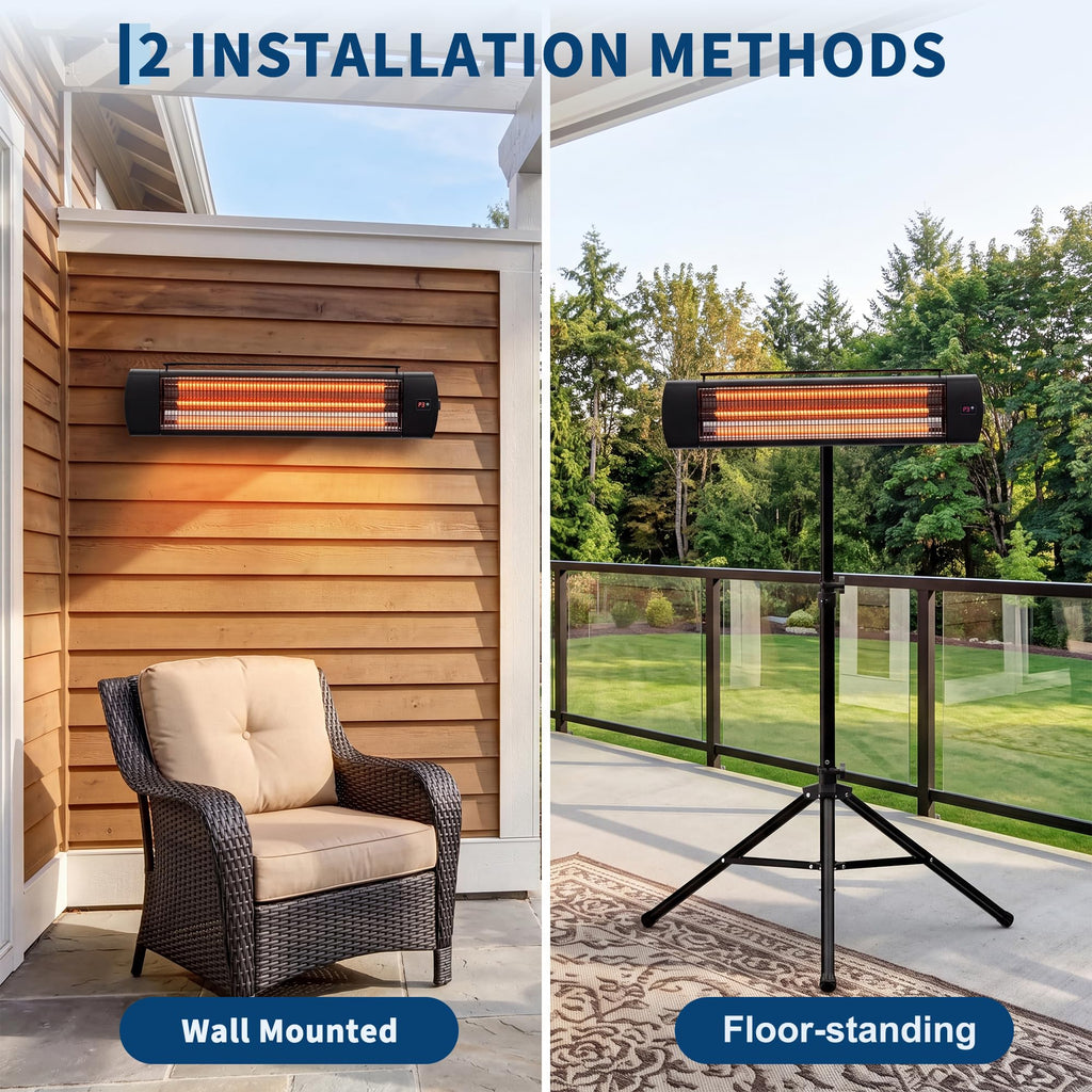 Infrared Patio Heater, Freestanding Outdoor Heater with Tripod