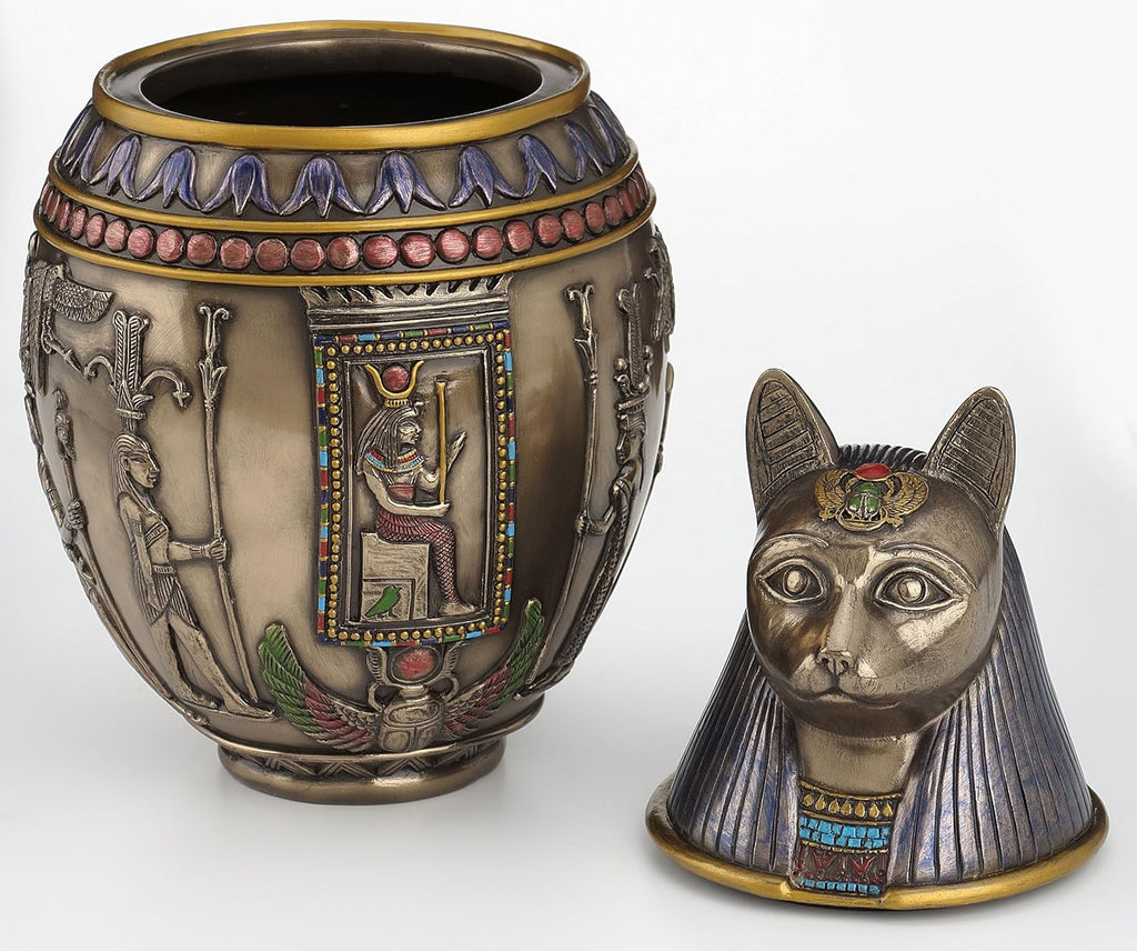 Rare Egyptian Bastet Cat Memorial Urn