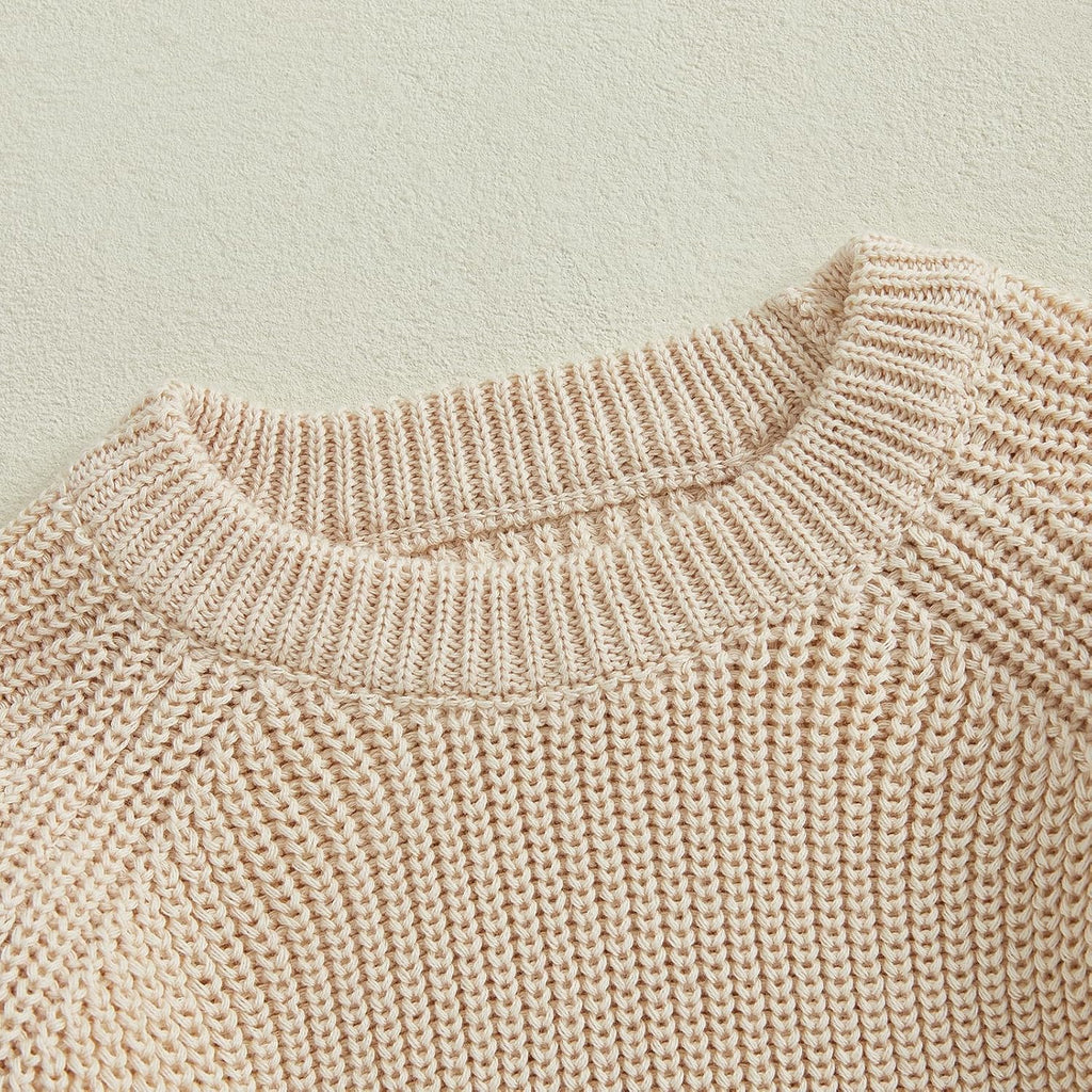 Baby Knit Sweater Crewneck Long Sleeve Pullover Sweatshirt Infant Girl Boy Fall Winter Clothes
