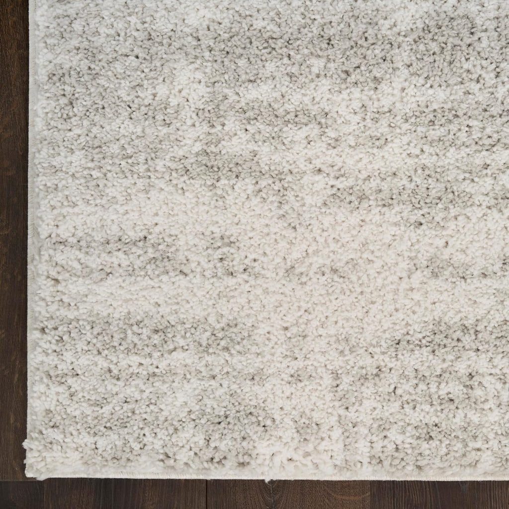 Home Modern Shag Ivory Grey Area Rug - Easy Clean, Non Shedding, Bed Room, Living Room, Dining Room