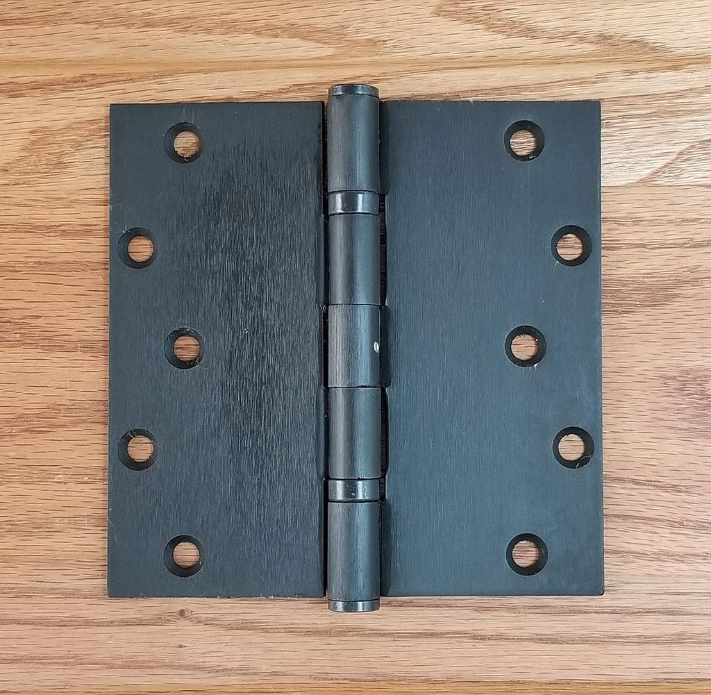 Square Ball Bearing Commercial Door Hinges, Heavy Duty Steel,Non-Removable Pin (6 Inch,Oil Rubbed Bronze, 2 Pack)