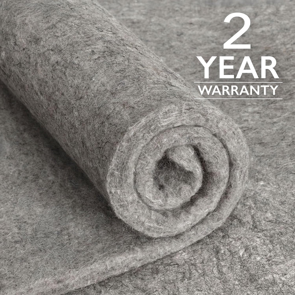 Basics - 8'x10' - 1/2" Thick - 100% Felt - Protective Cushioning Rug Pad - Safe for All Floors and Finishes Including - Set of 80