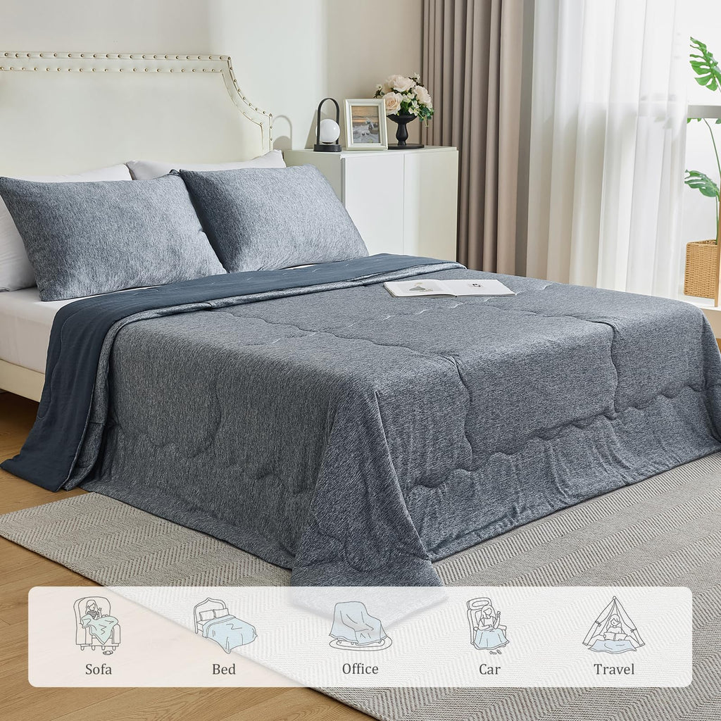 Cooling Comforter Cooling Blanket, Q-Max 0.45 Cool Sleeping Summer Blanket for Hot Sleeper Night Sweats, King 90" x