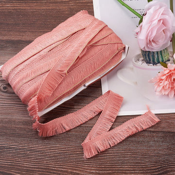 Fringe Trim Tassel - 27 Yards 1 Inch Polyester Lace Ribbon for Sewing, Clothing, Cushions, Pillows, Curtains, Home