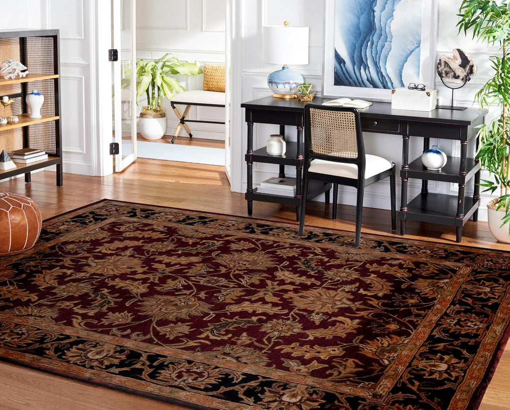 Heritage X-Large Area Rug - 12' x 15', Red & Black, Handmade Traditional Oriental Wool