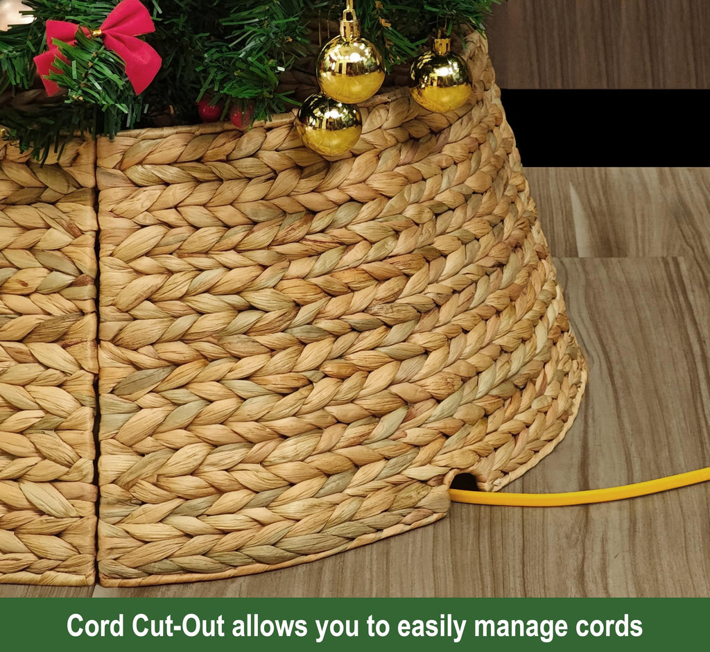 Rattan Christmas Tree Collar, Natural, 35 inch