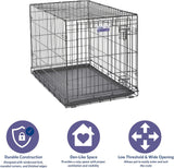 36-Inch iCrate for Medium-Large Breeds, 41-70 lbs, Single Door Folding Dog Crate with Divider Panel