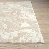 Abani Terra Cream 5' x 8' Area Rug for Living Room, Bedroom - Abstract Wavy Pattern - Durable & Easy to Clean