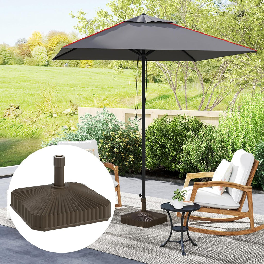 Square Patio Umbrella Base Holder, Heavy Duty Outdoor Umbrella Stand Base