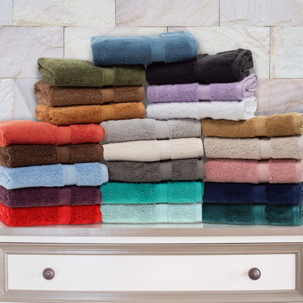 Buckingham Egyptian Cotton 6-Piece Towel Set, Washcloths, Hand Towels, Bath Towels, Teal