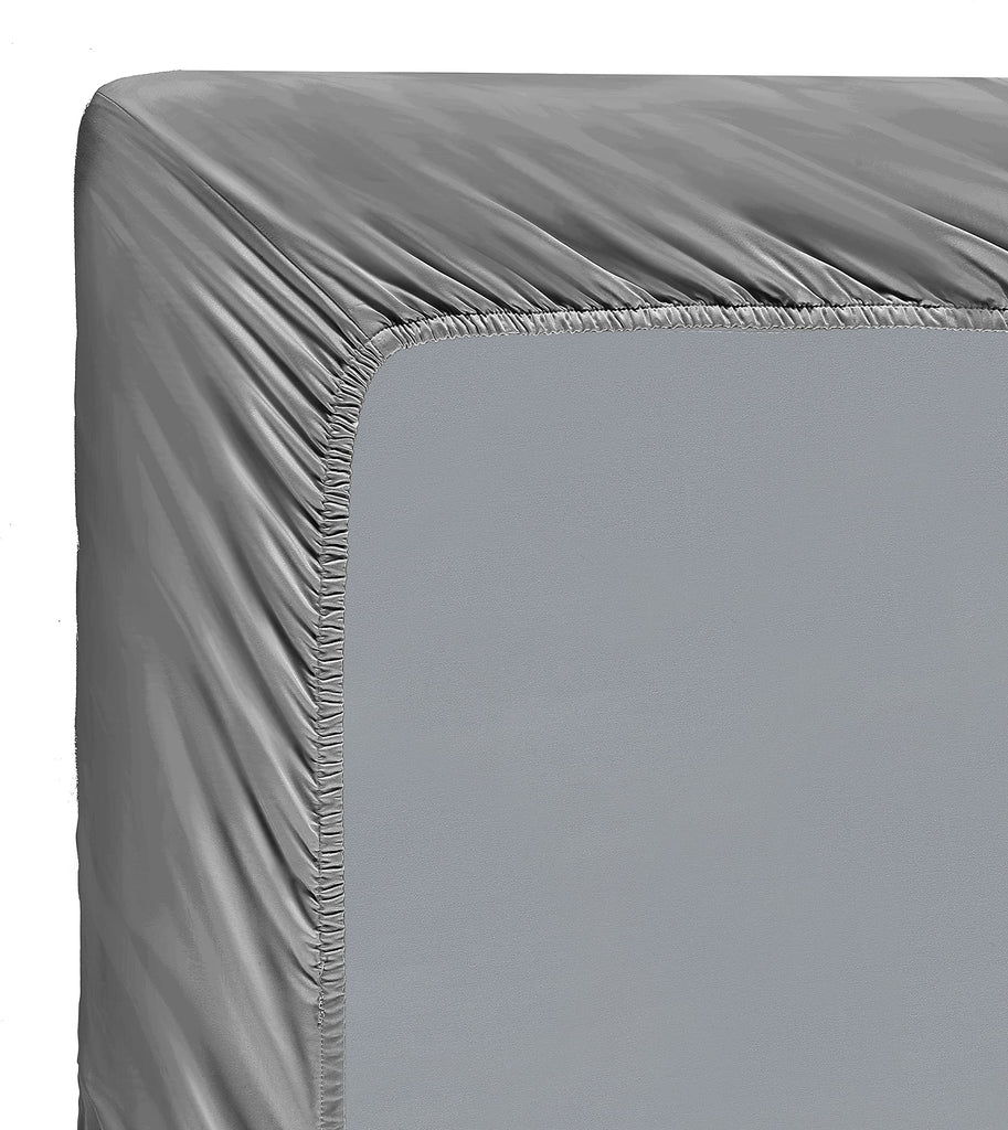 100% Supima Cotton Sheets 600 Thread Count, Bed Sheet Set Sheets 4 Pieces, Soft & Silk Sateen Weave, Fits
