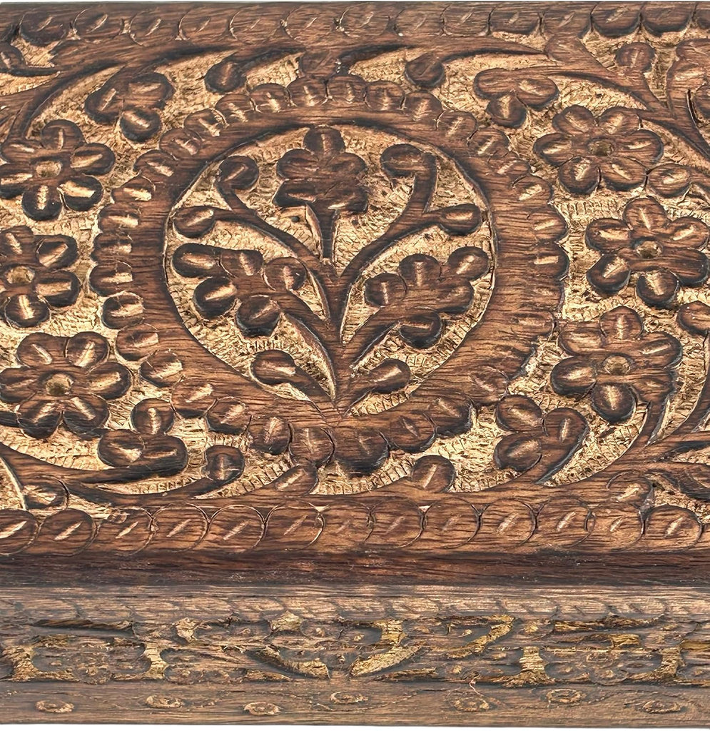 Wooden Keepsake Box Memory Keepsakes Handmade Mini Jewellery Box, Floral Design