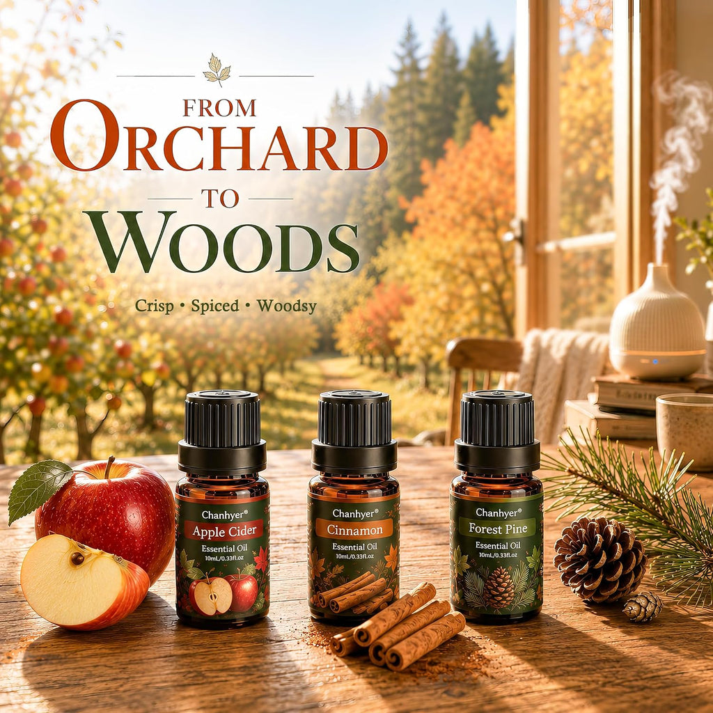 Autumn Fall Essential Oils Set for Diffusers 6 x 10 ml - Set of 6