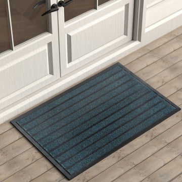 Extra Durable Door Mat Outside Entrance (36" x 24", Bright Blue)