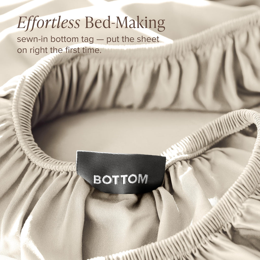 100% Rayon Made from Bamboo Sheet Set (Full XL, Sand)