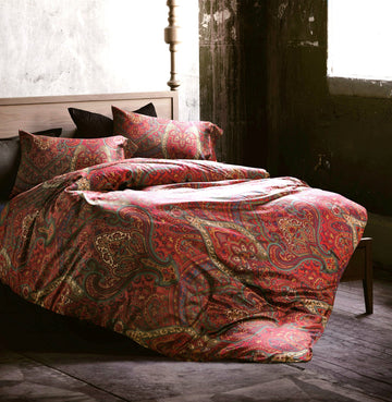 Boho Paisley Print Luxury Duvet Quilt Cover and Shams 3pc Bedding Set Bohemian Damask Medallion Egyptian Cotton