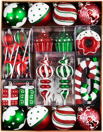 Christmas Ball Ornaments Tree Decorations Set - Set of 80