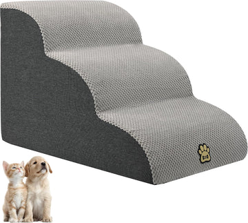 Pet Steps Dog Stairs for Sofa Couch and Bed High Density Sponge Pet Ramp with Removable Washable Cover Non-Slip Base
