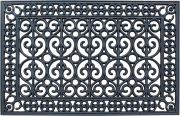 9-LB Heavy Duty Rubber Doormat 24"×36" - Won't Blow Away | Outside Front Door Mat, Mud Dirt Scraper, Non-Slip