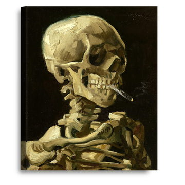 Head of a Skeleton with a Burning Cigarette by Vincent Van Gogh. The World Classic Art Reproductions, Giclee Canvas