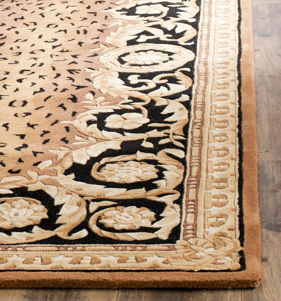 Naples Area Rug - 10' x 14', Black & Gold, Handmade Traditional Wool