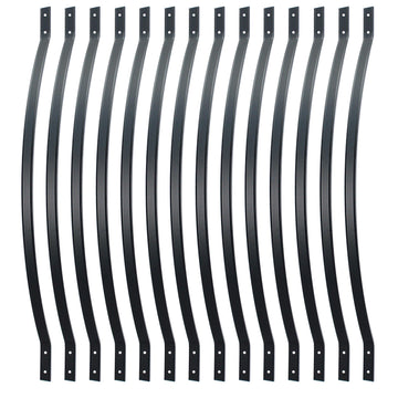 32-1/4'' Grooved Aluminum Deck Balusters, Arc Arch Style, Matte Black