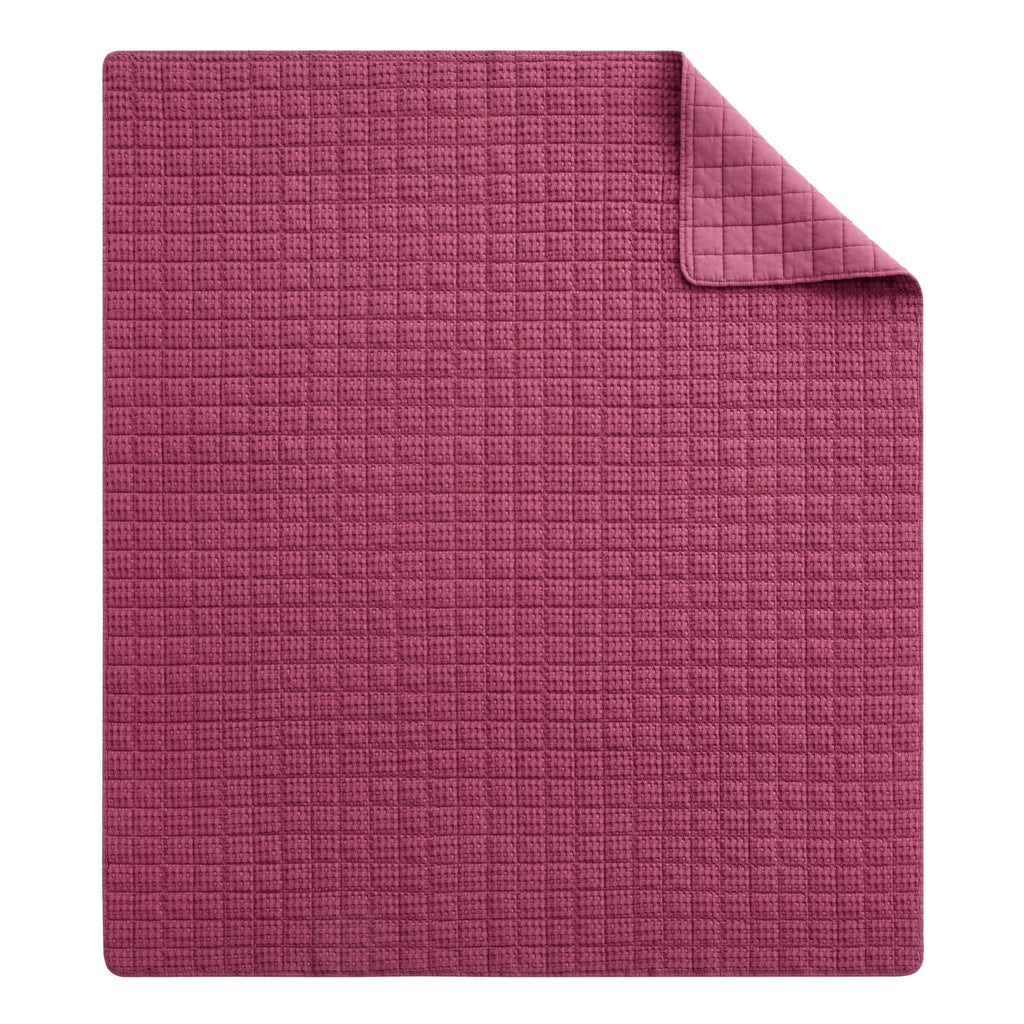 Mills Waffle - Throw - Cabernet Cotton Waffle - Throw Size 50 x 60in.