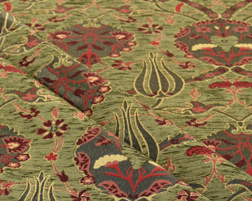Floral Tulip Bohemian Boho Tapestry Ottoman Turkish Navajo Moroccan Oriental Ethnic Upholstery Fabric by the Yard (1