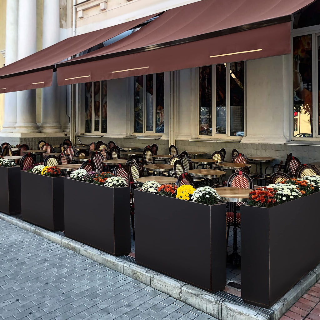 Metallic Heavy Duty Outdoor Planter Box, 38Lx10Wx30H Span Planter